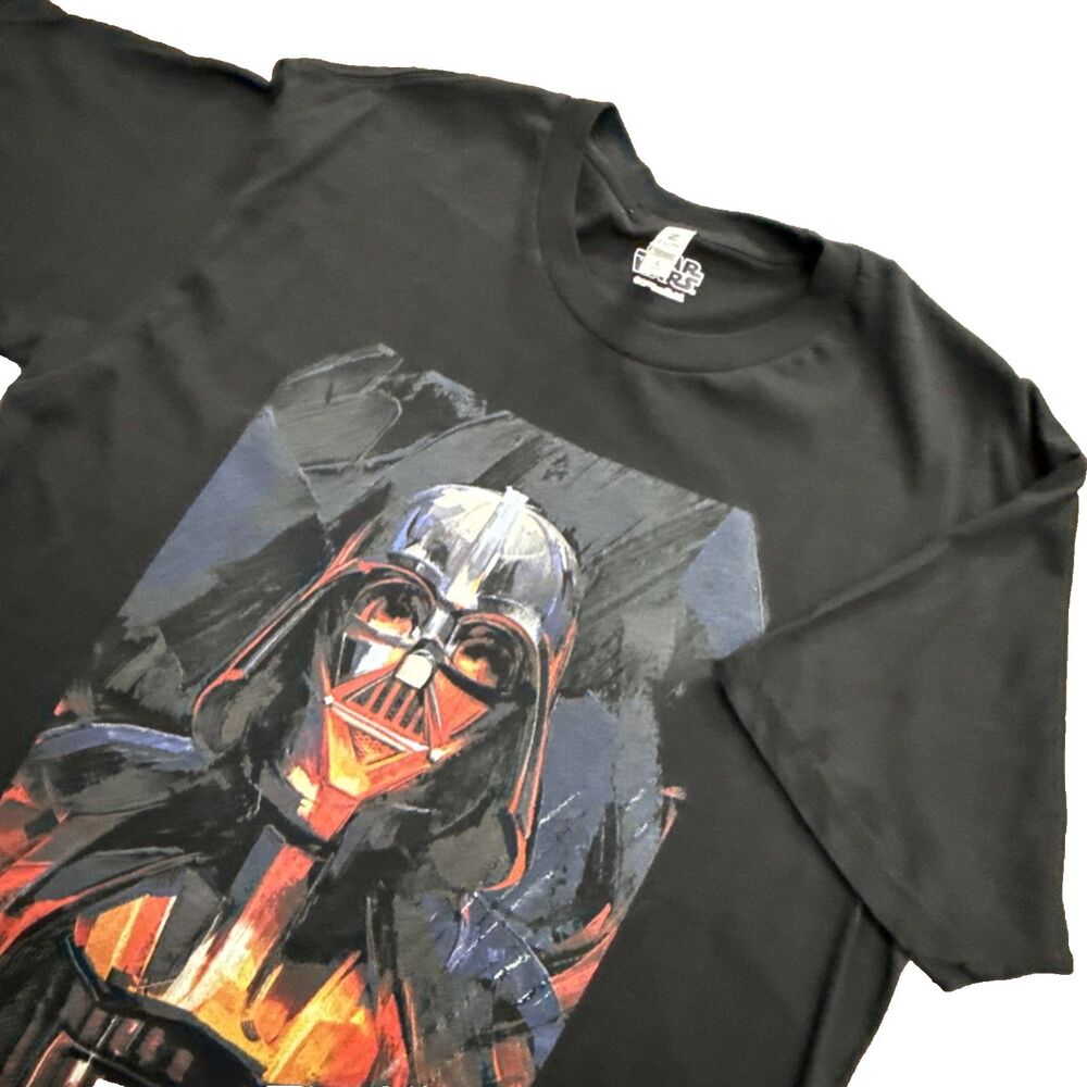 Star Wars Darth Vader Shirt Men L Graphic Tee Black t-shirt  Cotton Sci-Fi Movie